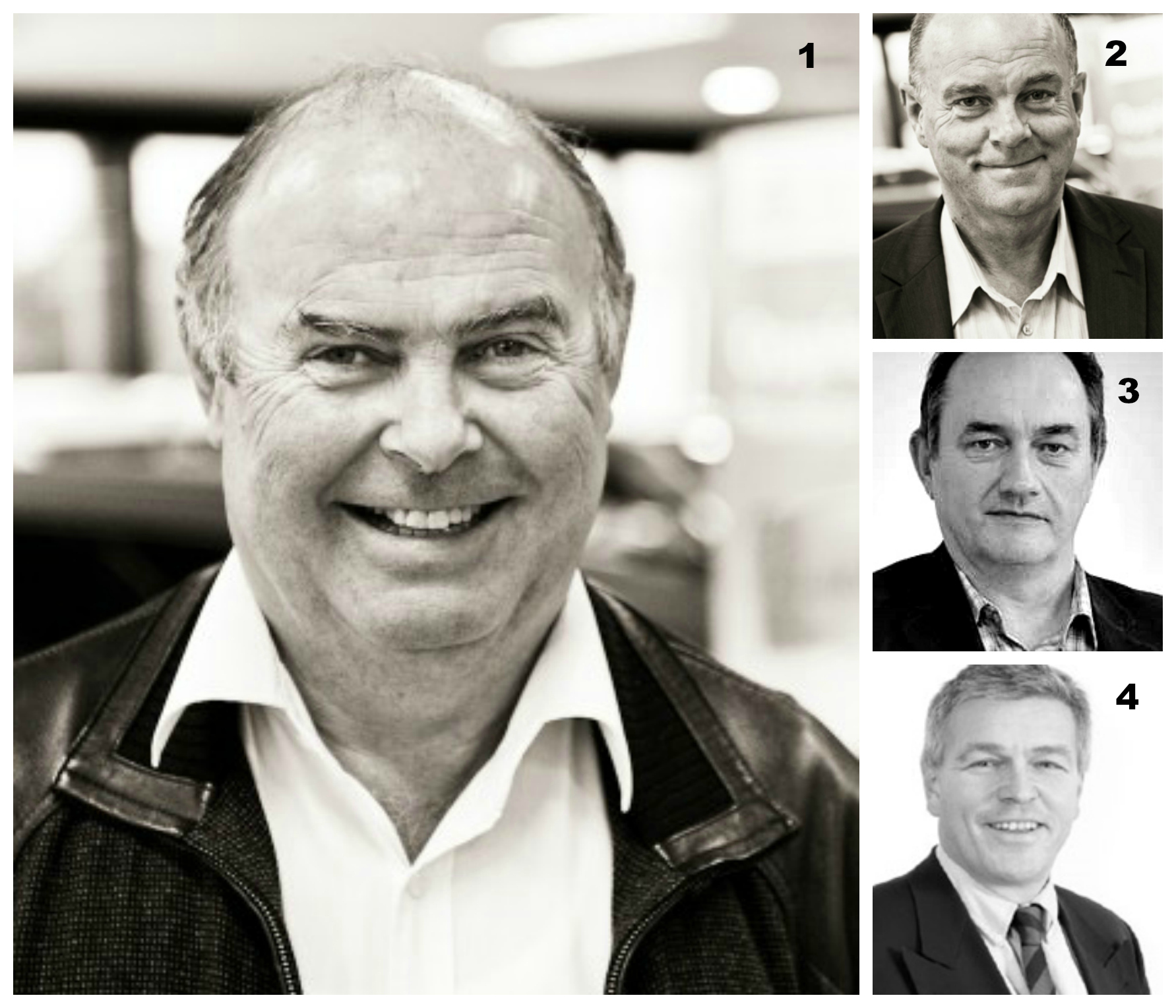 Peder Lie (1) and Lars Olav Lie (2), Liegruppen - Kjartan Sandnes (3) and Hans Hekland (4), Alkymar.